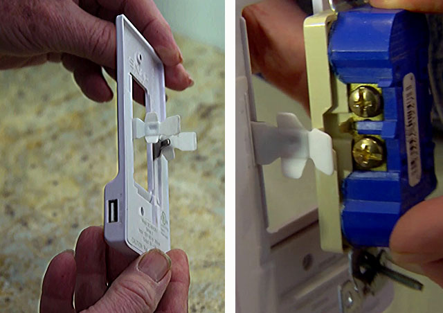 Back of snap power outlet and cover